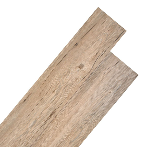 PVC lattialankku ei-itsekiinnittyvä 5,26 m² 2 mm ruskea tammi