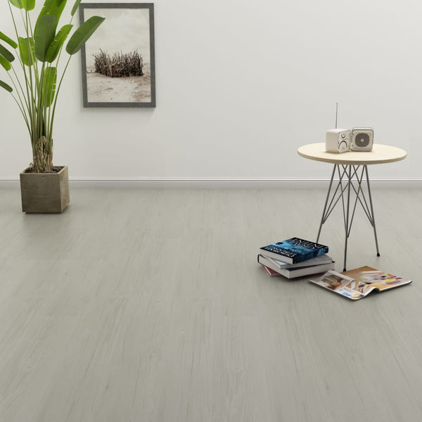 Itsekiinnittyvä lattialankku 4,46 m² 3mm PVC vaaleanharmaa