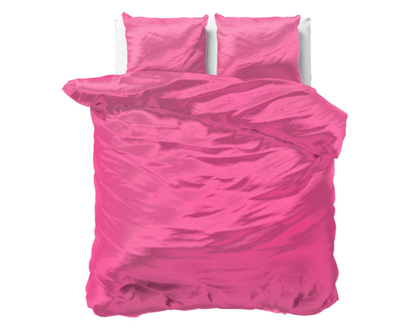 Beauty Skin Care pussilakana kirkkaan pinkki 200 x 220 - Vaaleanpunainen pussilakanasetti