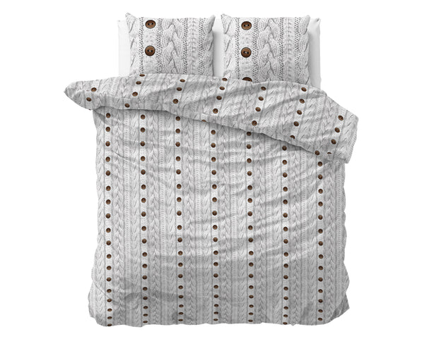 FL Knit Style 240 x 220 - Valkoinen pussilakanasetti