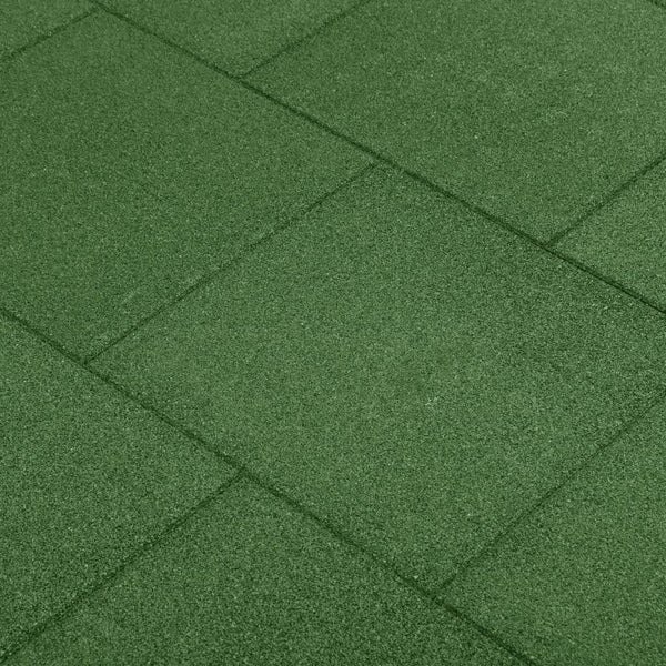 Kaatumissuojalevyt 18 kpl kumi 50x50x3 cm vihreä