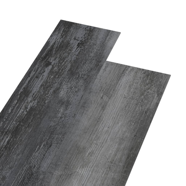 PVC-lattialankut 4,46 m² 3 mm itseliimautuva kiiltävä harmaa