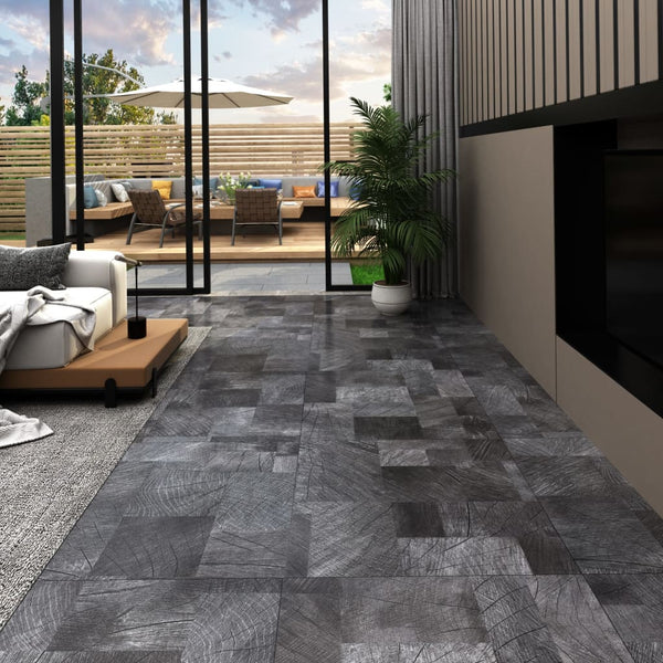 PVC-lattialankku itseliimautuva 5,11 m² puukuvio harmaa