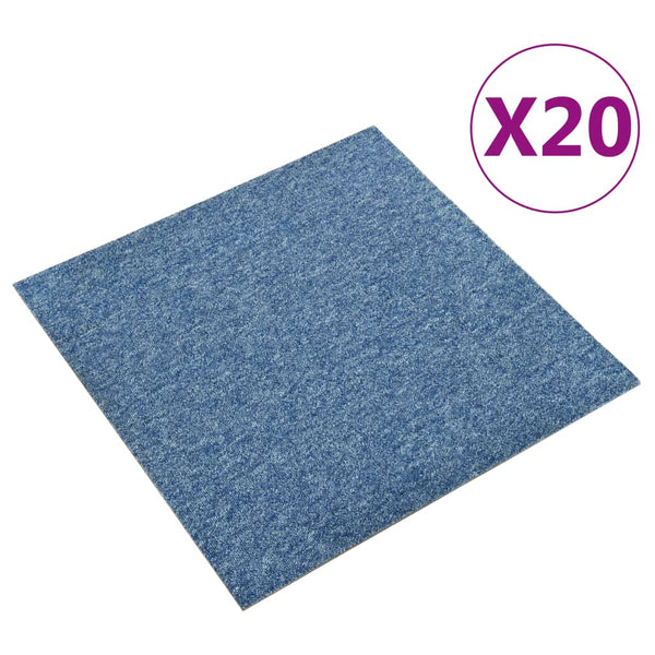 Tekstiililaatta 20 kpl 5 m² 50x50 cm sininen