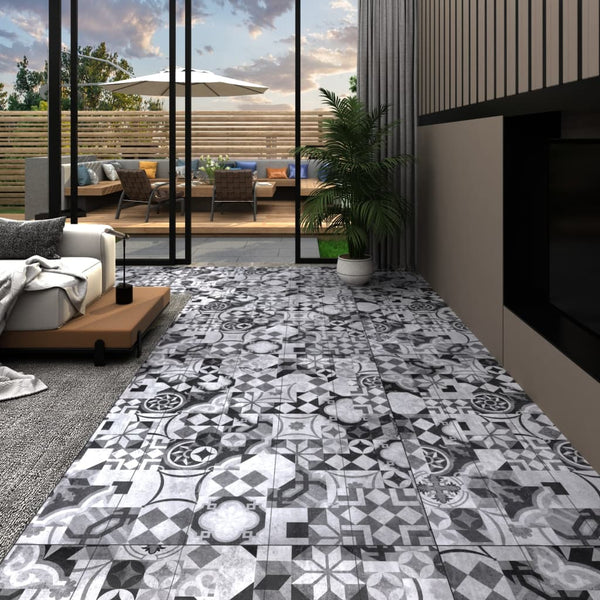 Itsekiinnittyvä PVC lattialankku 5,21 m² 2 mm harmaa kuvio