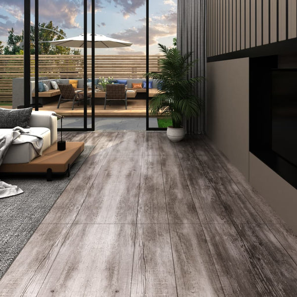 Itsekiinnittyvä PVC lattialankku 5,21 m² 2 mm matta puu ruskea