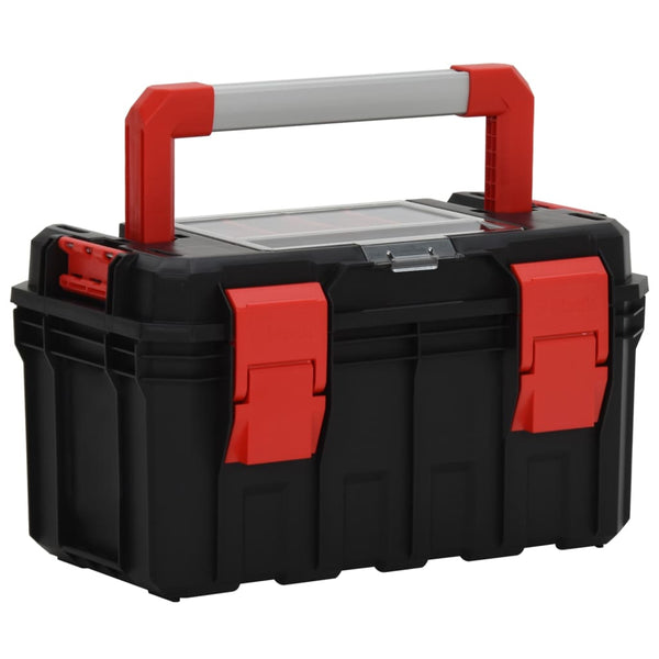 Työkalulaatikko musta ja punainen 45x28x26,5 cm