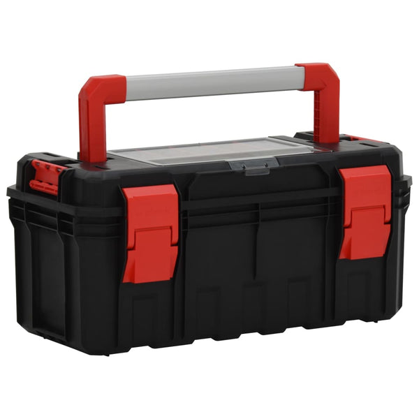 Työkalulaatikko musta ja punainen 55x28x26,5 cm