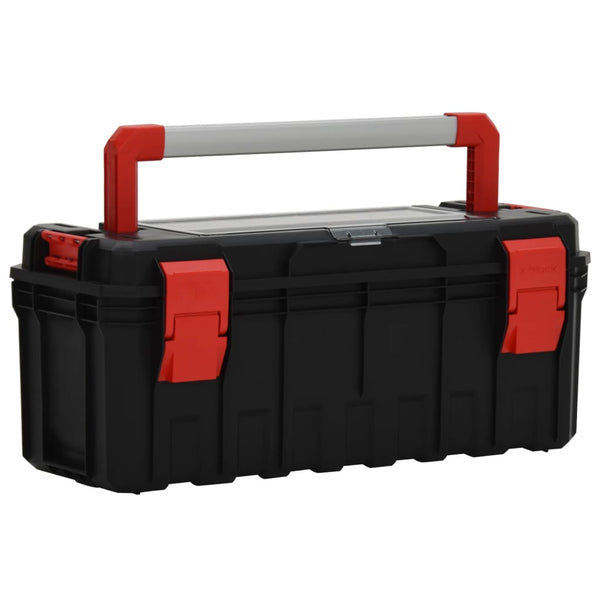 Työkalulaatikko musta ja punainen 65x28x31,5 cm