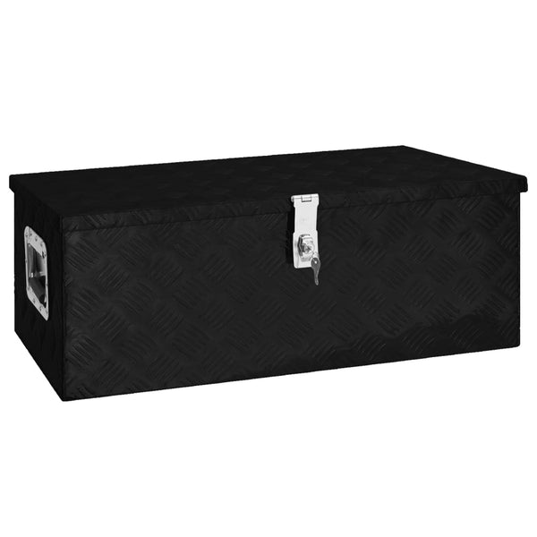 Säilytyslaatikko musta 80x39x30 cm alumiini