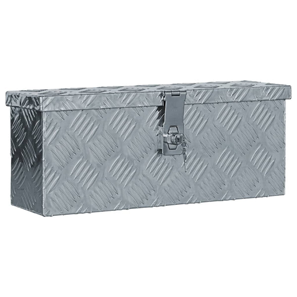Alumiinilaatikko 48,5x14x20 cm hopea