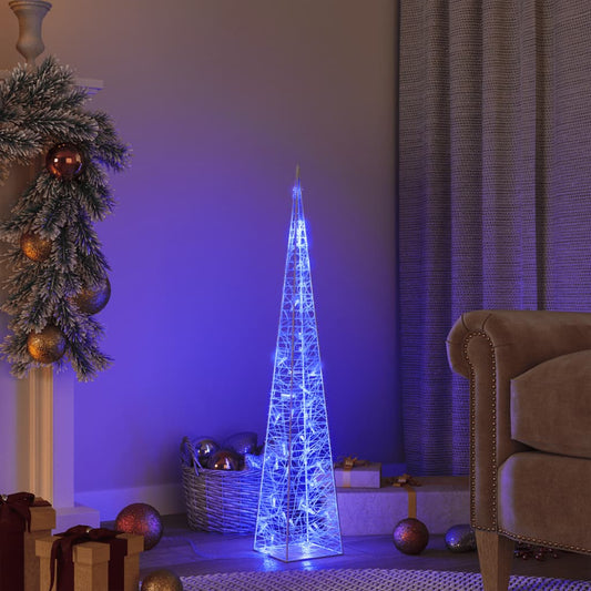 LED koristevalokartio sininen akryyli 90 cm
