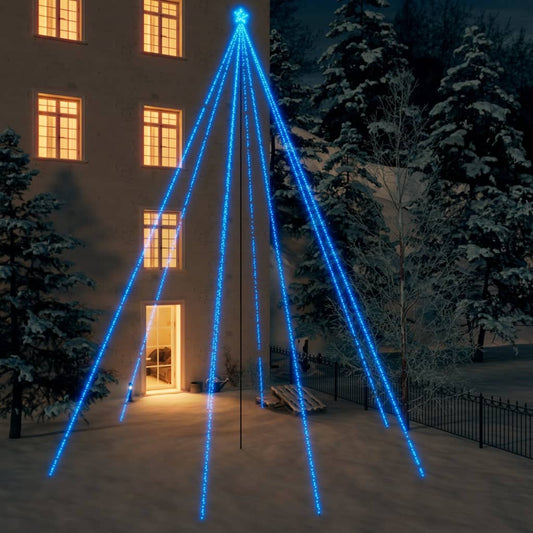 Joulukuusen valot sisä-/ulkokäyttöön 1300 LED-valoa sininen 8 m