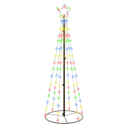 Kartio joulukuusi 108 värikästä LED-valoa 70x180 cm