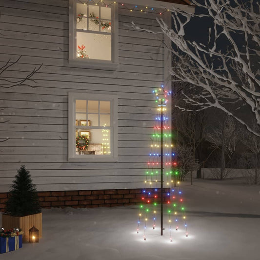Joulukuusi piikillä 108 moniväristä LED-valoa 180 cm