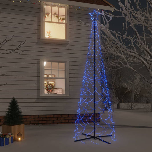 Kartio joulukuusi 500 sinistä LED-valoa 100x300 cm