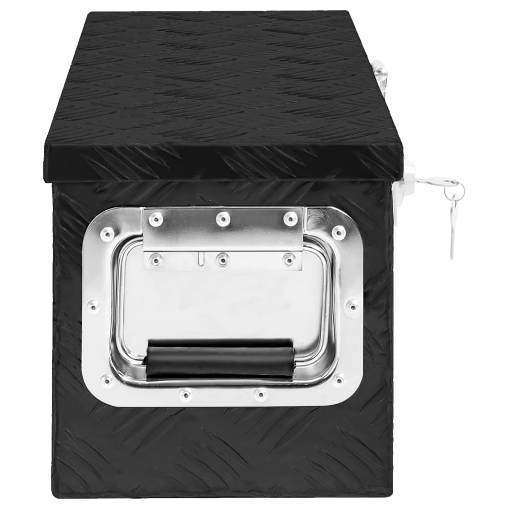 Säilytyslaatikko musta 60x23,5x23 cm alumiini