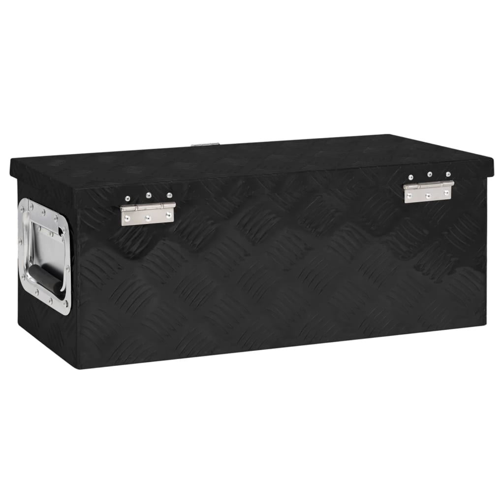 Säilytyslaatikko musta 60x23,5x23 cm alumiini