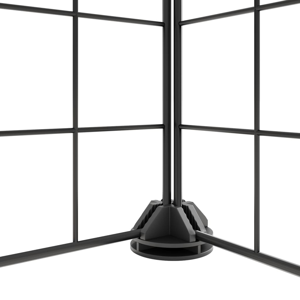 8-paneelinen lemmikkihäkki ovella musta 35x35 cm teräs