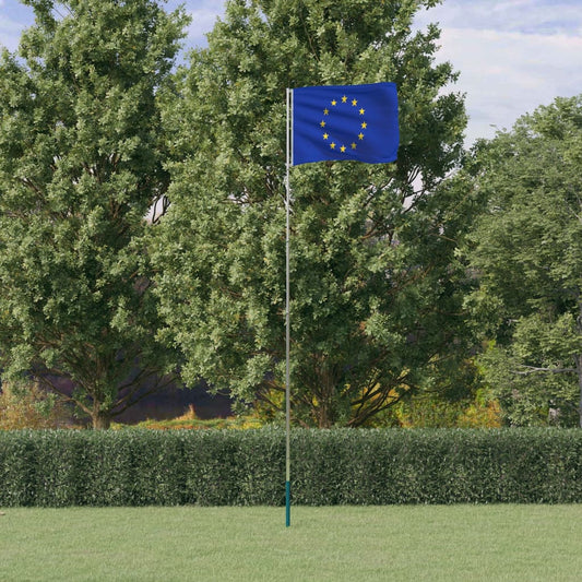 Euroopan unionin lippu ja lipputanko 5,55 m alumiini