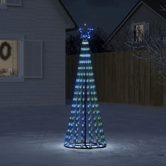 Joulukuusi kartio 275 sinistä LED-valoa 180 cm