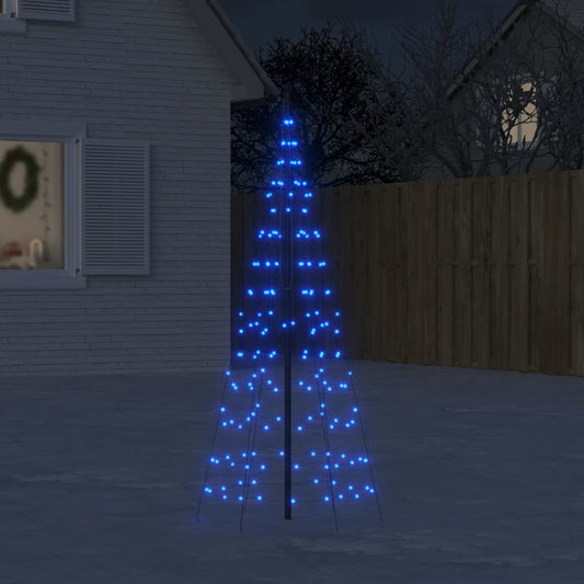 Joulukuusivalo lipputankoon 200 sinistä LED-valoa 180 cm
