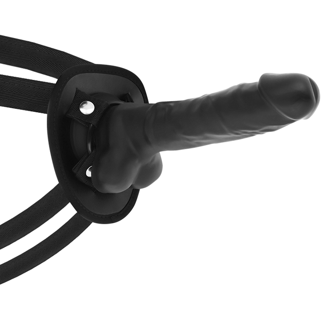 COCK MILLER HARNESS + SILICONE DENSITY ARTICULABLE COCKSIL BLACK 18 CM