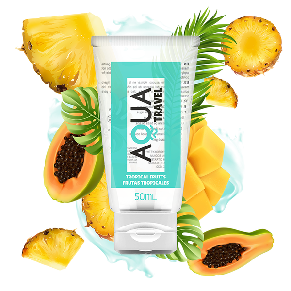 AQUA TRAVEL™ - FLAVOUR WATERBASED LUBRICANT TROPICAL FRUITS - 50 ML