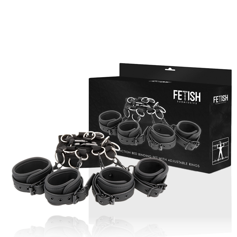 FETISH SUBMISSIVE LUXURY BED RESTRAINTS SET