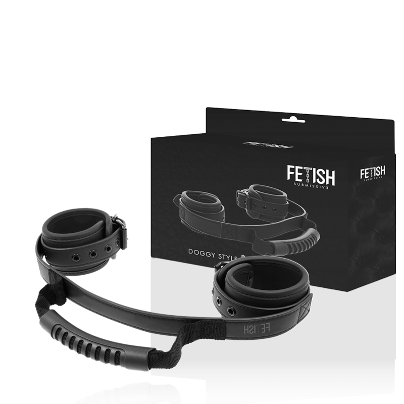 FETISH SUBMISSIVE CUFFS WITH PULLER