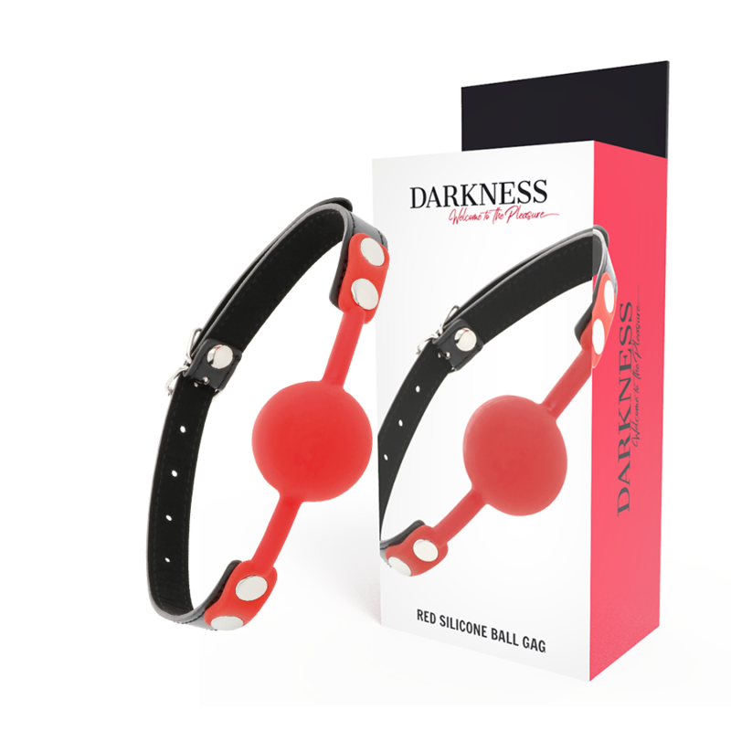 DARKNESS BALL SILICONE GAG RED