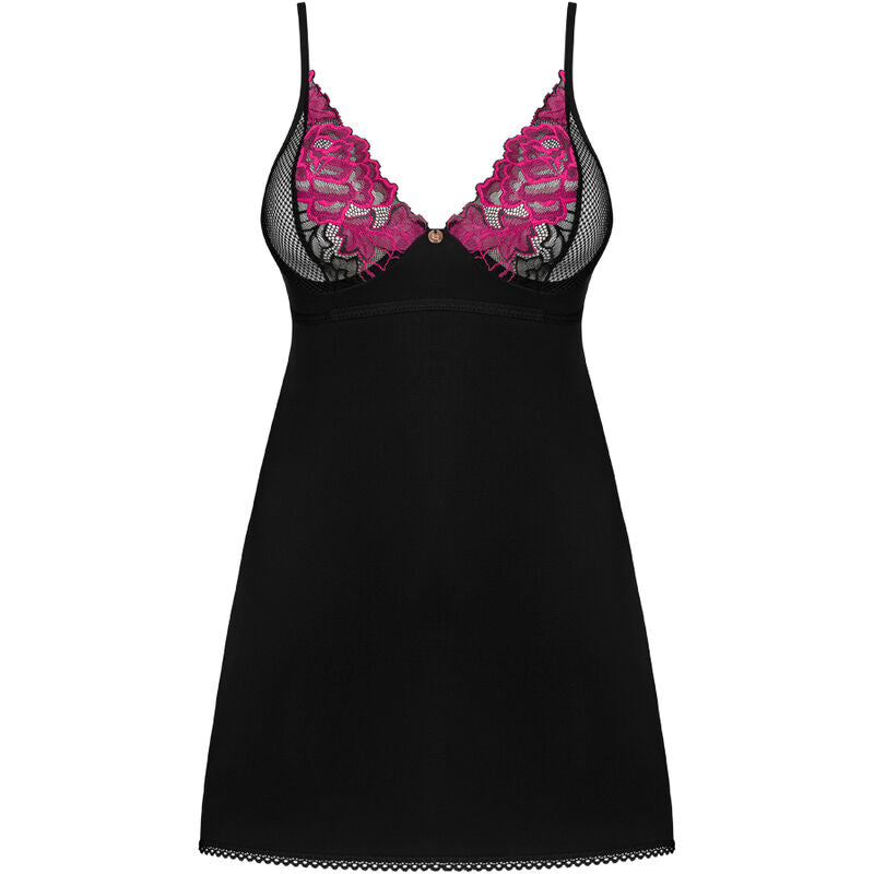 OBSESSIVE - ROSENTY CHEMISE & THONG XL/XXL