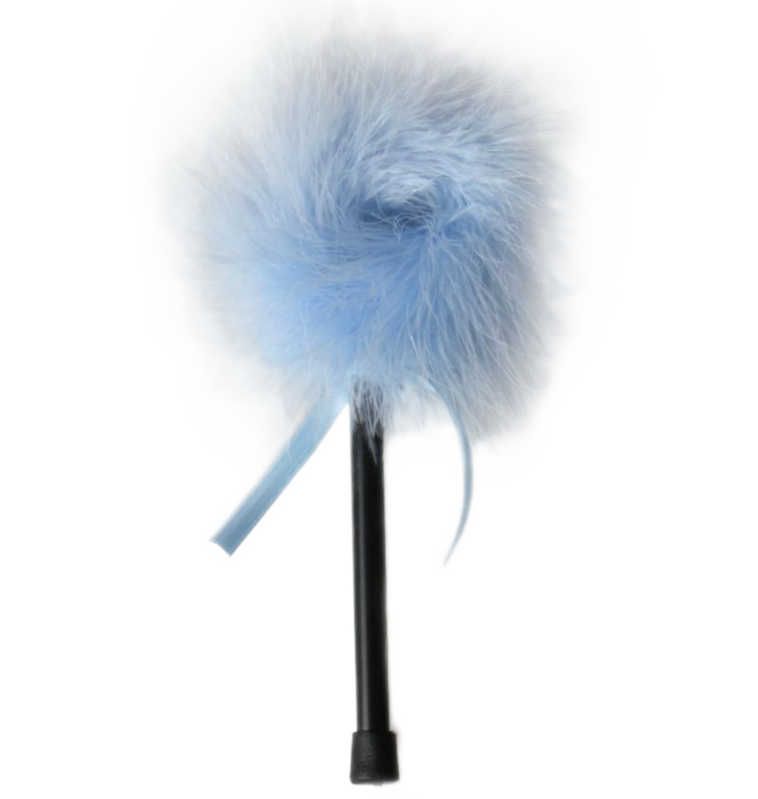 SECRETPLAY LIGHT BLUE MARABOU DUSTER