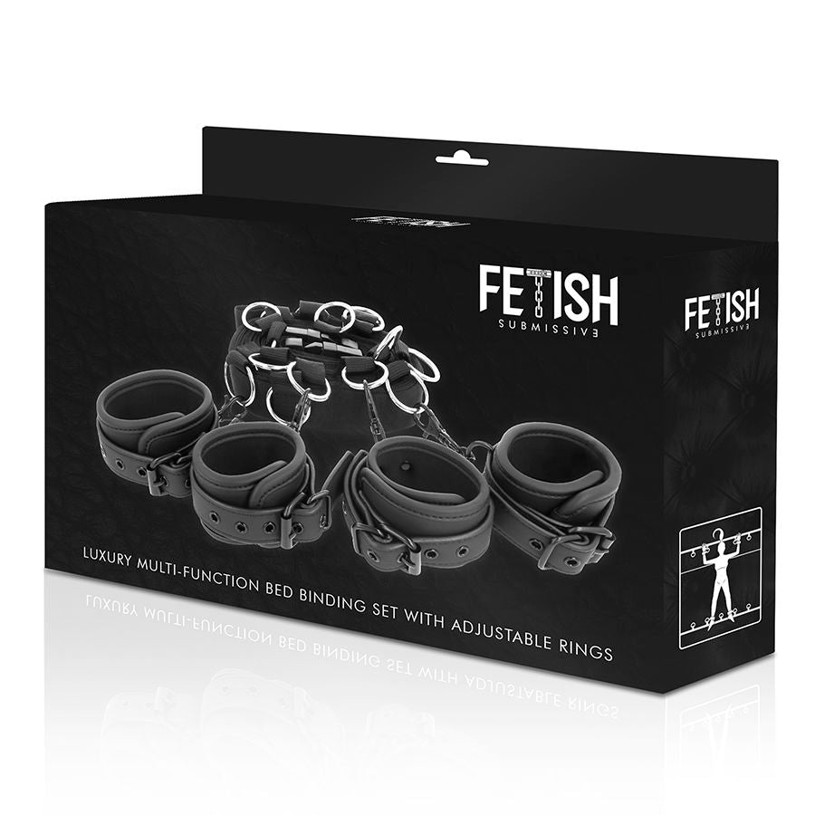 FETISH SUBMISSIVE LUXURY BED RESTRAINTS SET