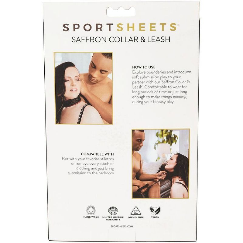 SPORTSHEETS SAFFRON COLLAR AND LEASH