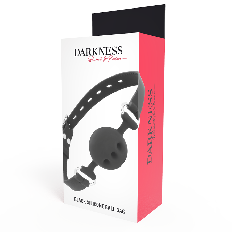 DARKNESS BALL SILICONE GAG BLACK - BREATHABLE