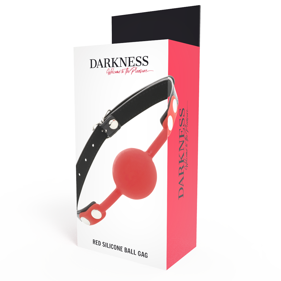 DARKNESS BALL SILICONE GAG RED