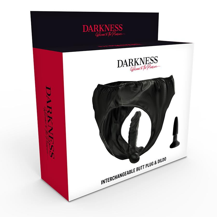 DARKNESS INTERCHANGEABLE BUTT PLUG AND DILDO