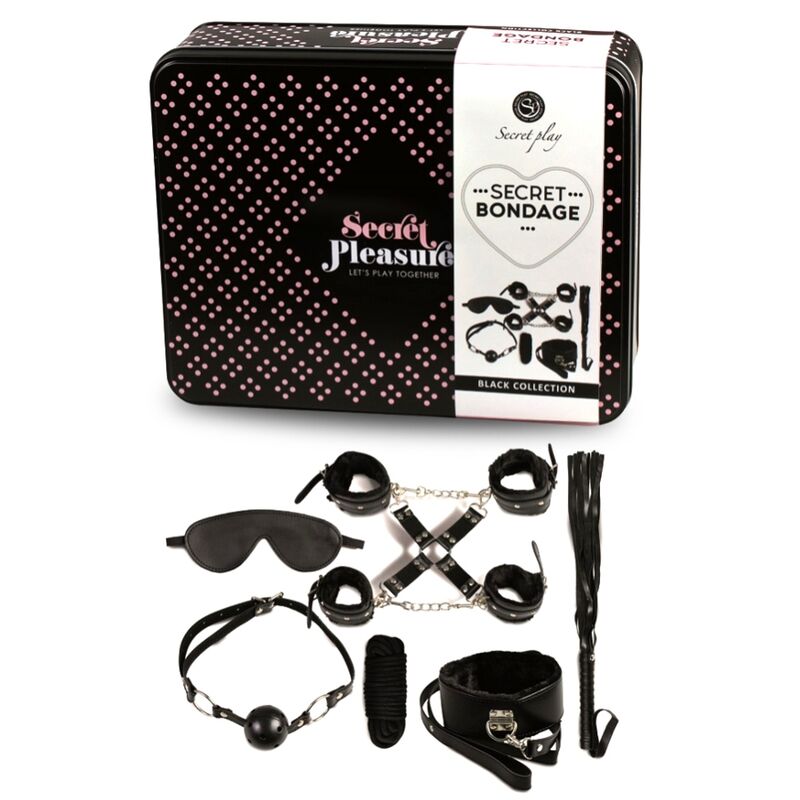 SECRET PLAY BDSM SET 8PCS BLACK