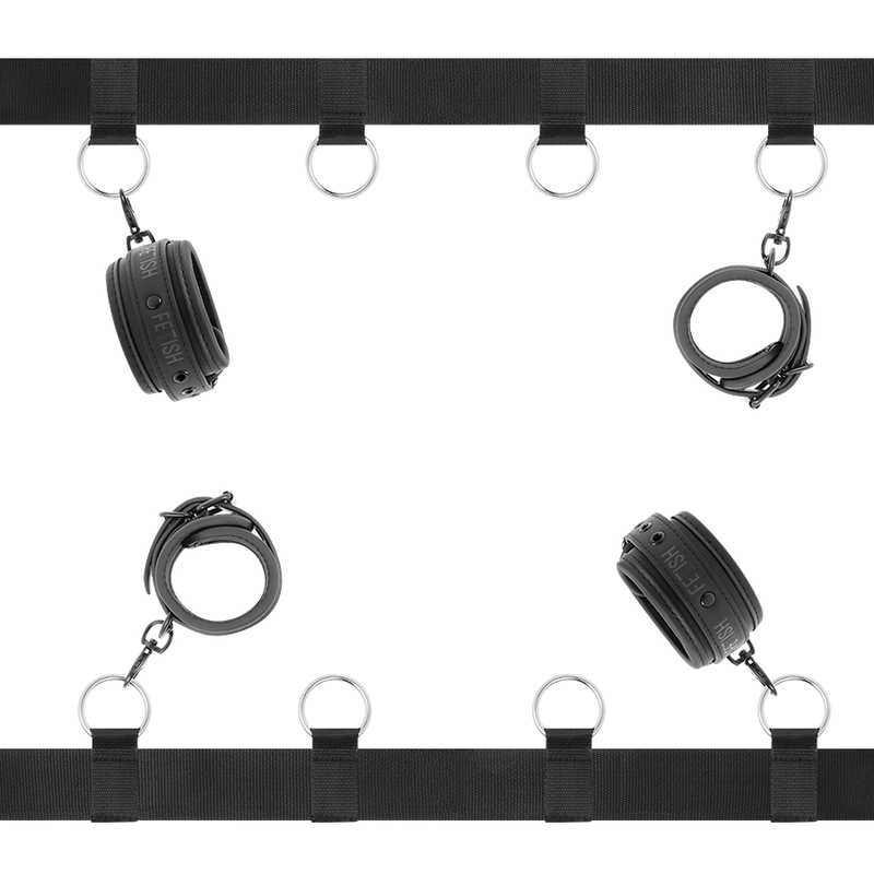 FETISH SUBMISSIVE LUXURY BED RESTRAINTS SET