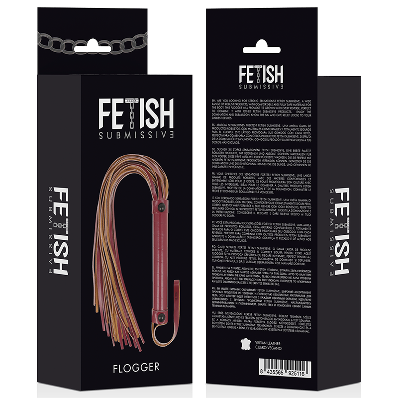 FETISH SUBMISSIVE DARK ROOM FLOGGER VEGAN LEATHER