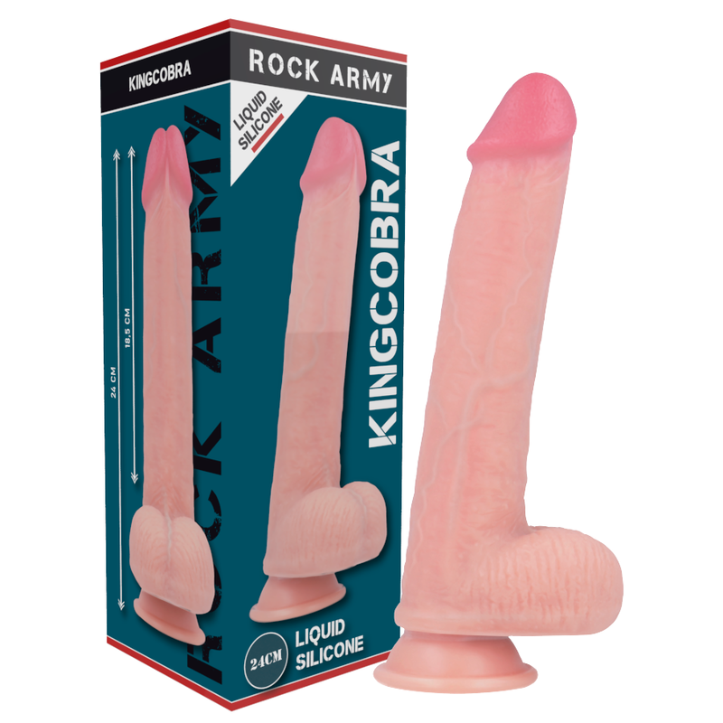 ROCKARMY™ - ARN S + LIQUID SILICONE DILDO PREMIUM KINGCOBRA 24CM