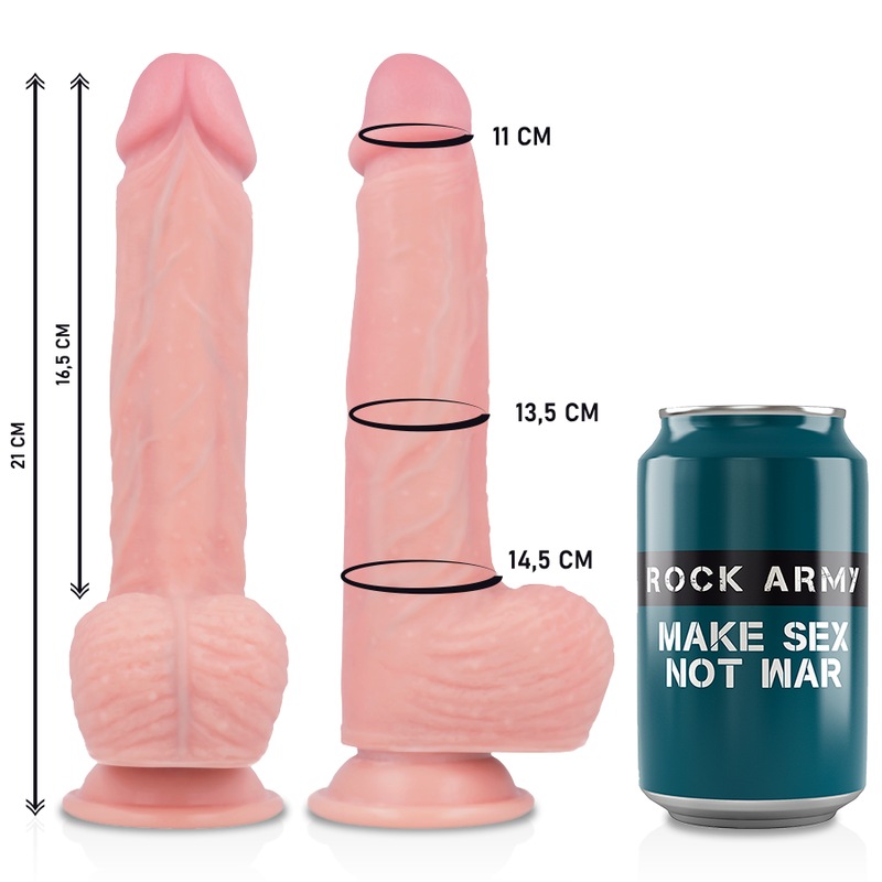 ROCKARMY™ - HARNESS + LIQUID SILICONE PREMIUM SPITFIRE REALISTIC 21CM