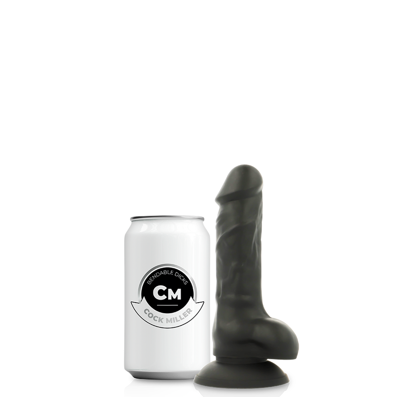 COCK MILLER HARNESS + SILICONE DENSITY COCKSIL ARTICULABLE BLACK 13 CM