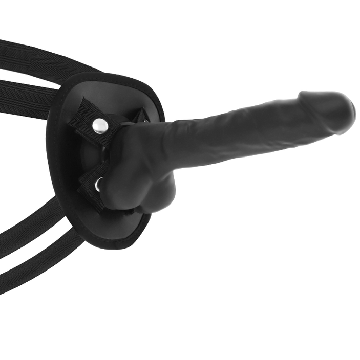 COCK MILLER HARNESS + SILICONE DENSITY ARTICULABLE COCKSIL BLACK 19.5 CM