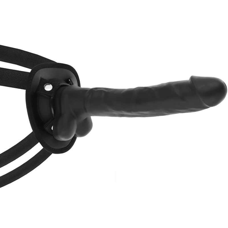 COCK MILLER HARNESS + SILICONE DENSITY ARTICULABLE COCKSIL BLACK 24 CM